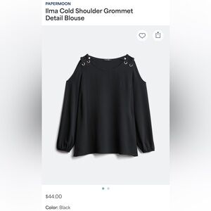 Cold Shoulder Grommet Detail Blouse